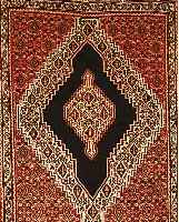SENNEH,PERSIEN CA.97 X 71 CM. FLOR WOLLE