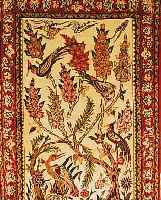 ESFAHAN FEIN,PERSIEN CA 95 X 63 CM. KORKWOLLE M.U. AUF SEIDE