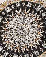NAIN,PERSIEN DURCHMESSER CA 100 CM. FLOR WOLLE MIT SEIDE