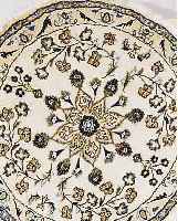 NAIN,PERSIEN DURCHMESSER CA 102 CM. FLOR WOLLE MIT SEIDE