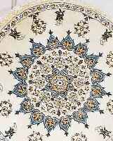 NAIN,PERSIEN DURCHMESSER CA.100 CM. FLOR WOLLE MIT SEIDE