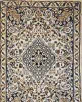 NAIN,PERSIEN CA 125 X 85 CM. FLOR WOLLE MIT SEIDE