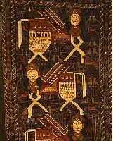 ZAKINI,AFGHANISTAN CA.193 X 112 CM. WOLLE AUF WOLLE