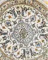 NAIN,PERSIEN DURCHMESSER CA.146 CM. FLOR WOLLE MIT SEIDE