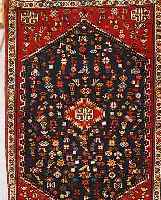 ABADEH,PERSIEN CA.122 X 82 CM. FLOR WOLLE