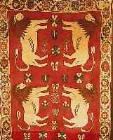 GABBEH,PERSIEN CA.254 X 108 CM. WOLLE AUF WOLLE CA.40 JAHR