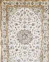 NAIN,PERSIEN CA.202 X 131 CM. KORKWOLLE MIT SEIDE CA 1 MIO KN/QM.