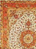 TäBRIZ FEIN,PERSIEN CA.396 X 305 CM. KORKWOLLE MIT SEIDE CA 550000 KN/QM.