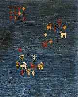 GABBEH,PERSIEN CA.200 X 87 CM. WOLLE AUF WOLLE