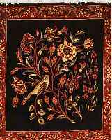 SAROGH,PERSIEN CA 76 X 70 CM. FLOR WOLLE.