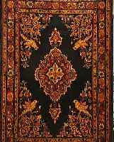 SAROGH,PERSIEN CA 90 X 63 CM. FLOR WOLLE.