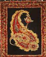 GHOM KORK,PERSIEN CA 82 X 67 CM. FLOR KORKWOLLE.