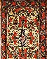 ROSENBIDJAR,PERSIEN CA 226 X 51 CM. FLOR WOLLE.