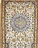 NAIN,PERSIEN CA 378 X 80 CM. FLOR WOLLE MIT SEIDE.
