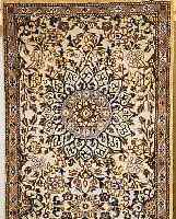 NAIN,PERSIEN CA 377 X 80 CM. FLOR WOLLE MIT SEIDE.