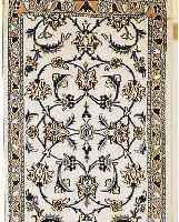 NAIN,PERSIEN CA 294 X 68 CM. FLOR WOLLE MIT SEIDE