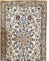 NAIN,PERSIEN CA 306 X 68 CM. FLOR WOLLE MIT SEIDE