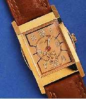 NUMA NUMA JEANNIN HERRENARMBANDUHR STILTYPISCH UM 1935, SCHWEIZ UM 1985, METALL, SCHARNIERGEH. HARTVERG., EDELST.-BODEN, 2-FARB. BLATT, ...