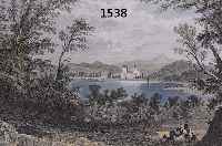 4 AN4 ANSICHTEN VOM RHEIN, STAHLSTICHE, Z. T. KOLORIERT, UM 1840/50, 1 X BACHARACH, ANDERNACH, REMAGEN UND LAACH, BEKANNTER STECHER, P.P. U. GL., ...