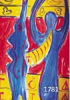 RITZERFELD, HARTMUT, GEB. 1950 STOLBERG, ACRYL/LWD., 122 X 80 CM, MONOGRAMMIERT