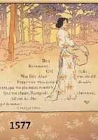 AURIAURIOL, GEORGES, 1863-1938 PARIS, FARBLITHOGRAPHIE, ILLUSTRATION ZU EINEM GEDICHT VON CHARLES CROS, CA. 50 X 32,5 CM, GEBRÄUNT UND MINIMAL ...