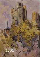 COMPCOMPTON, EDUARD T., 1849-1921, ZWEI KLEINE AQUARELLE VON DER RHEINLANDREISE 1867, STOLZENFELS UND RHEINSTEIN, JE CA. 13,5 X 10,5 CM, LEICHT ...