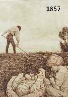 THOTHOMA, HANS, 1839-1924, KINDER AUF DEM FELD, RADIERUNG, RE. U. HAND- SIGN., CA. 26,5 X 22 CM, PP, U.GL., R.