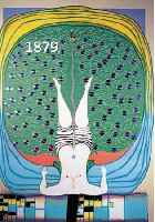 HUNDERTHUNDERTWASSER, FRIEDENSREICH, 1928 - 2000 WIEN, HOMMAGE A SCHRÖDER-SONNENSTERN, FARBSERI- GRAPHIE MIT METALLPRÄGUNGEN AUF GRAU-BRAUNEM ...