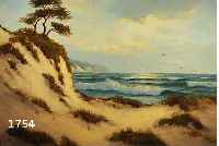 LUKLUKAS-LARSEN, DÜSSELDORFER MARINEMALER, MITTE 20. JH., BLICK ÜBER DÜNENLANDSCHAFT AUFS MEER, ÖL/LWD., SIGN., CA. 60X80 CM, R.