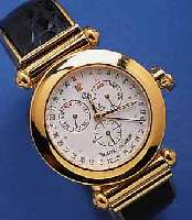 PHILIPPE CHPHILIPPE CHARRIOL DESIGNER HERRENARMBANDUHR CHRISTOPHER COLUMBUS, SCHWEIZ UM 1995, METALL HARTVERG. INCL. METALLBAND M. LEDER- EINL., ...