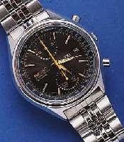 SEIKO ARMBANDCHRONOGRAPH AUTOMATIK, JAPAN UM 1972, EDELST., EDELST.-BAND, TAG U. DATUM, 30-MIN.- U. 12-STD.-STOPPZÄHLER, TACHYMETER- AUßENSKALA, ...
