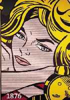 LICHTLICHTENSTEIN, ROY, 1923-1998, BLONDE WAITING, FARBOFFSET NACH EINEM GEMÄLDE VON 1964, GUGGENHEIM MUSEUM NEW YORK, RE. U. HANDSIGN., CA. ...