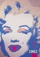 WARWARHOL, ANDY, 1928-1987, MARYLIN, FARBSIEB- DRUCK ÜBER FARBOFFSET, CA. 56 X 56 CM, RÄNDER KNITTERFALTIG