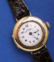 UNION HUNION HOLOGERE/ALPINA DAMENARMBANDUHR, SCHWEIZ FÜR DEN DTSCH. MARKT UM 1914, GG 585/ 000, SCHARNIERBODEN, SCHARNIERGLASRAND, ORIG.- ...