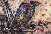 DEUTDEUTZMANN, WILLI, 1897-1958, KRÄHEN, TEMPERA/PAPIER, RECHTS OBEN MONOG., RÜCKSEITIG BETITELT, BEZ.U. DAT. 1948, CA. 60 X 76 CM, UNT.GL., ...