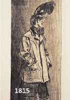 ZILLZILLE, HEINRICH, 1858-1929, FRAU MIT PLEUREUSE, RADIERUNG, RE. U. MIT DEM BLAUEN SIGNATURSTEMPEL NR. 3 VERSEHEN, CA. 39 X 16 CM, WVZ ...