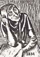 WEWEBER, A.PAUL, 1893-1980, TILL EULENSPIEGEL, HOLZSCHNITT, HANDSIGNIERT, CA. 40,5 X 28,5 CM