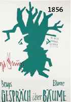 BEUBEUYS, JOSEPH UND BLUME, BERNHARD, GESPRÄCH ÜBER BÄUME, LITHOGRAPHIE IN GRÜN, VON BEIDEN HANDSIGNIERT, CA. 60 X 42 CM