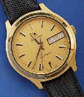ZENITH HERRENARMBANDUHR XL-TRONIC, SCHWEIZ UM 1972, MASSIV METALL VERG., OBERE BANDANST. BER., EDELST.-BODEN GESCHR., MINERALFLACHGL., ...