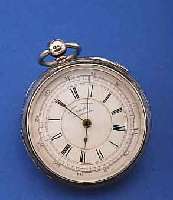 OFFENE HERROFFENE HERRENTASCHENUHR SOGENANNTE KAPITÄNSUHR MIT UNRUHSTOPPFUNKTION DURCH SCHIEBER AUßEN 2, ENGLAND, HALLMARK CHESTER 1881, SILBER, ...