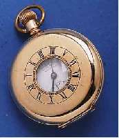 THOMAS RUSSELL & SON HALBSAVONETTE HERREN- TASCHENUHR, SCHWEIZ FÜR DEN ENGL. MARKT UM 1928, METALLGEH. M. RG-AUFL., AUßEN-STD.-ZEI- CHEN BLAU ...