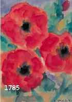 MALMALSKAT, LOTHAR, 1912-1988, MOHNBLUMEN, AQUARELL AUF PAPIER, RE. U. SIGN., CA. 28 X 21 CM, PP, U.GL., R.