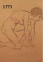 WIMMER, FRITZ, 1879-1960, KNIEENDER WEIBLICHER AKT, BLEISTIFTZEICHNUNG AUF PAPIER (GEBRÄUNT, LEICHT KNITTERFALTIG), UNSIGNIERT, IM ...
