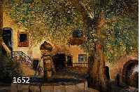 NÖMEIER, ALFRED, GEB. 1938 MÜNCHEN, INNENHOF MIT BRUNNEN, ÖL/LWD, RE. U. SIGN., CA. 80 X 100 CM, R.