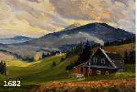 LEHMANN-FAHRWASSER, GEORG, GEB. 1887 NEUFAHRWASSER, WAR ANSÄSSIG IN BERLIN, GEHÖFT IM GEBIRGE, ÖL/LWD, LI. U. SIGN., CA. 50 X 60 CM, ...