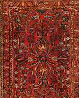 LILILIAN, PERSIEN, 140 X 101CM, EHZ 3 FLOR WOLLE, US-RE IMPORT UM 1930