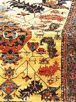 AZAZERBAJAN, 515 X 423CM, EHZ 1-2 CA.20 JAHRE, PFLANZENFARBEN