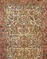 KASHMIR, INDIEN, 302 X 82CM, EHZ 4 FLOR SEIDIG, CA.20 JAHRE