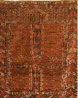 ENGSI, TORKMENISTAN, 172 X 142CM, EHZ 3 WOLLE AUF WOLLE, UM 1900