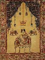 TÄBRIZ, PERSIEN, 184 X 135CM, EHZ 3 FLOR WOLLE, UM 1920